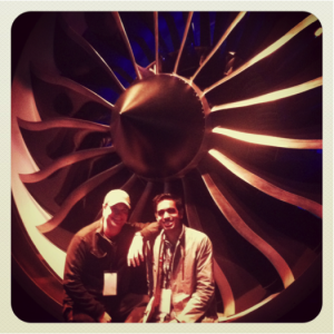 Peter Sims and Suhail Doshi at the GE event in San Francisco's Dogpatch neighborhood 2013.